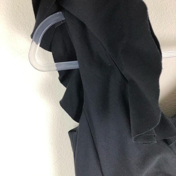 Nanette Lepore- Black some ruffled shoulder dress - Picture 5 of 15